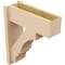 Ekena Millwork 7 1/2-in W x 20-in D x 24-in H Balboa Block Rough Cedar Woodgrain TimberThane Outlooker, Primed Tan OUTUR075X20X24BOA44RCPR - alternate 4